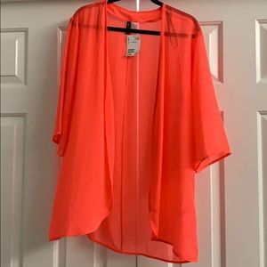 Bright Pink Sheer Kimono